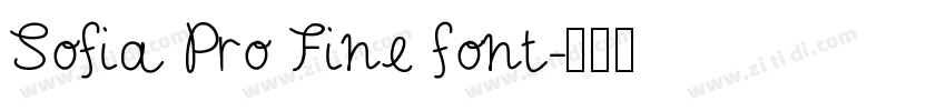 Sofia Pro Fine font字体转换